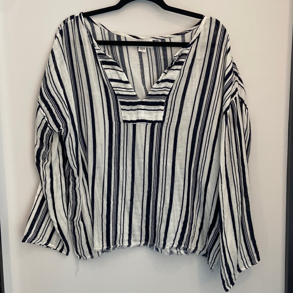 Velvet Striped Blouse